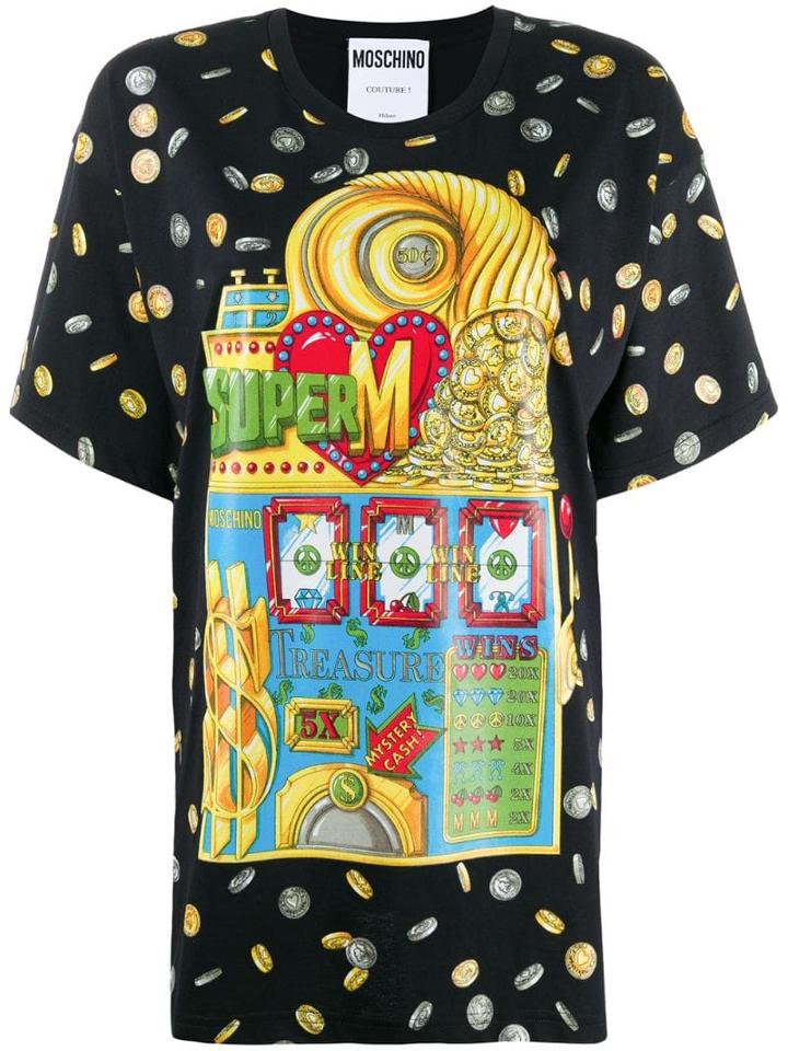 Moschino Slotmachine Print T-shirt - Black