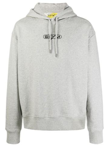 Geym Logo Printed Hoodie - Grey