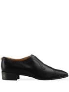 Gucci Leather Lace-up With Brogue Detail - Black