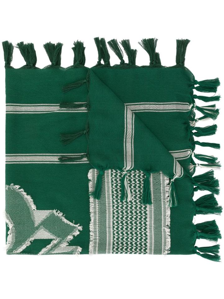 Undercover Patterned Scarf - Green
