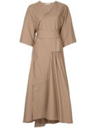 Maison Flaneur Kimono Style Dress - Brown