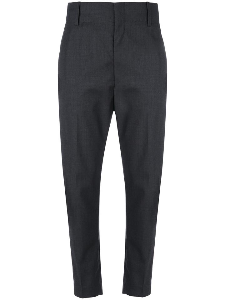 Isabel Marant Étoile - Cropped Tailored Trousers - Women - Cotton/virgin Wool - 40, Grey, Cotton/virgin Wool