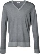Tomas Maier V-neck Jumper, Men's, Size: Xxl, Grey, Wool