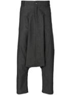 Prada Sheer Panel Cropped Trousers - Grey