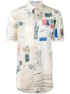Alexander Mcqueen Letter Print Shirt, Men's, Size: 15, Nude/neutrals, Silk/cotton