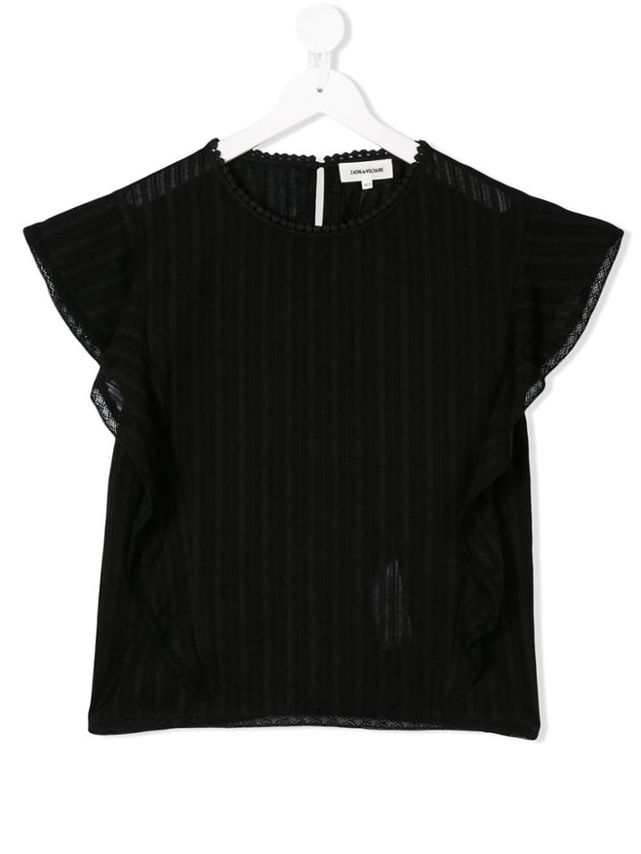 Zadig & Voltaire Kids Striped Blouse - Black