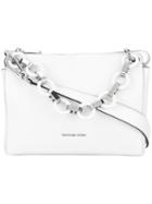 Michael Michael Kors Metal Ring Strap Shoulder Bag, Women's, White, Leather/metal