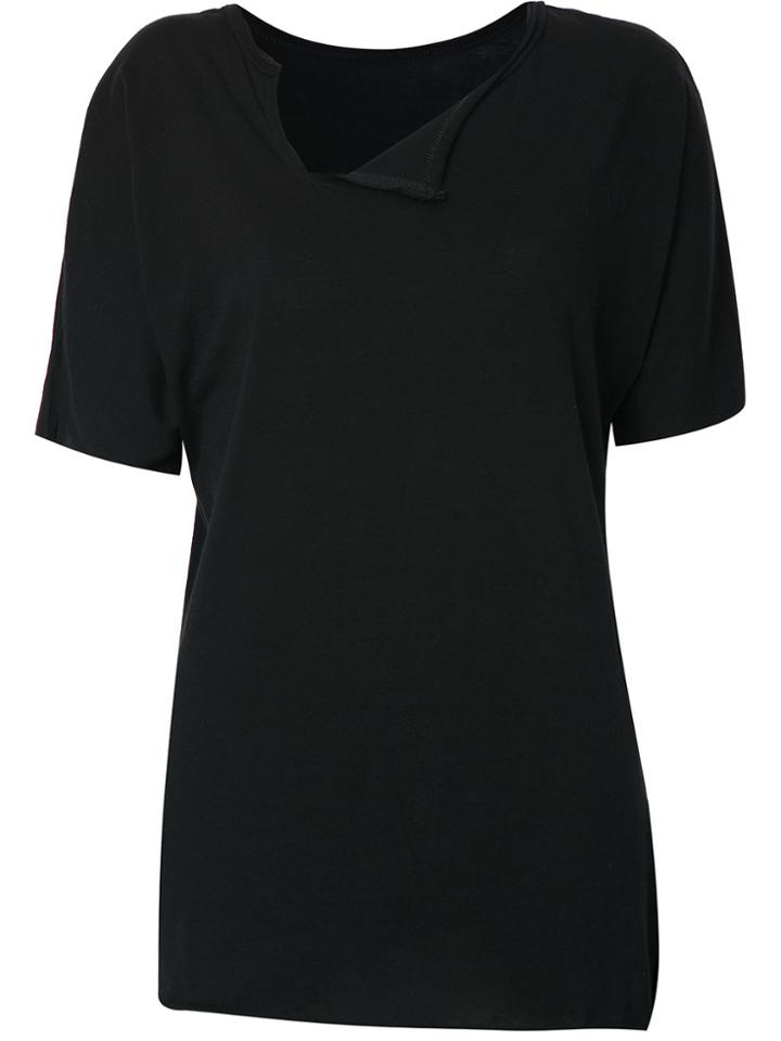 Uma Raquel Davidowicz Asymmetric T-shirt - Black