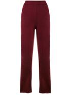L'autre Chose Straight Leg Trousers - Red