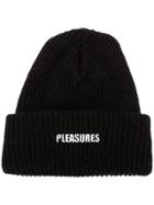 Pleasures Logo Beanie Hat - Black