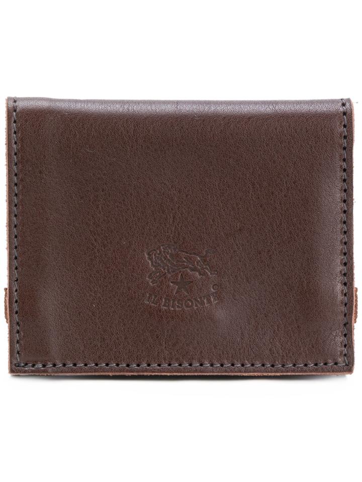 Il Bisonte Embossed Logo Trifold Wallet - Brown
