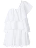 Parlor Ruffled Dress - White