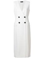 David Koma Sleeveless Double-breasted Coat - White