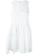 P.a.r.o.s.h. V Neck Dress, Women's, Size: Medium, White, Cotton/spandex/elastane