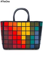 Anya Hindmarch 'pixels' Tote, Women's, Blue, Calf Leather