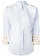 History Repeats Tassel Trim Shirt, Women's, Size: 42, White, Cotton