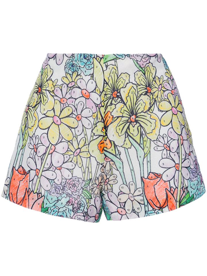 Moschino Paint By Number Print Tap Shorts - Multicolour