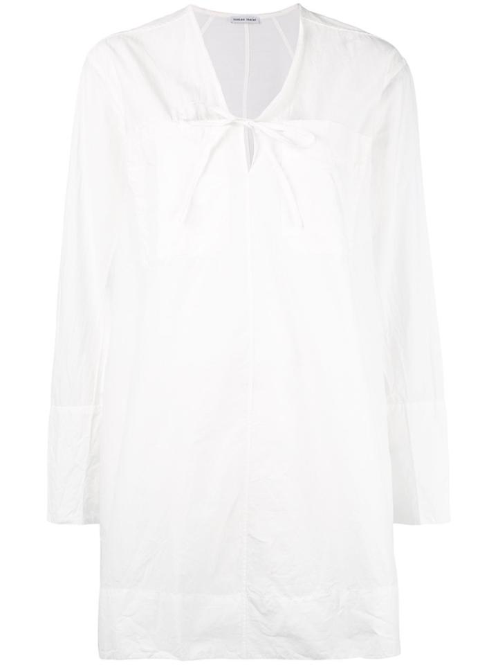 Tomas Maier V-neck Tunic Dress - White