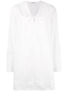 Tomas Maier V-neck Tunic Dress - White