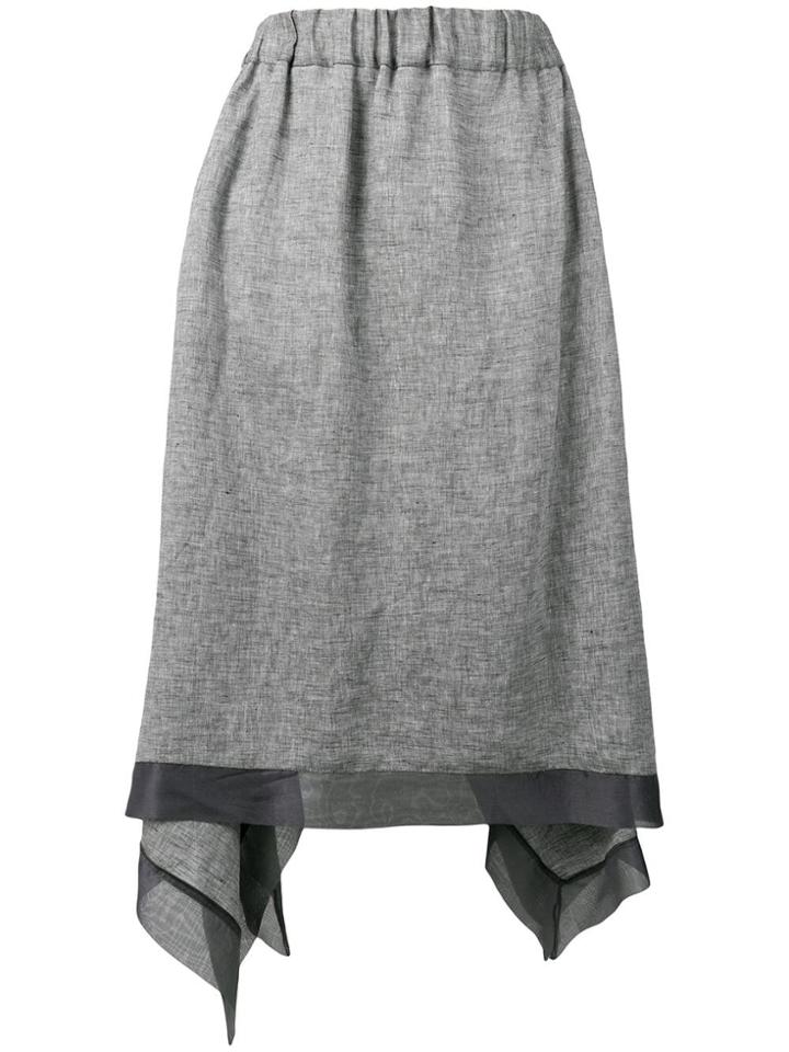 Fabiana Filippi Asymmetric Skirt - Grey