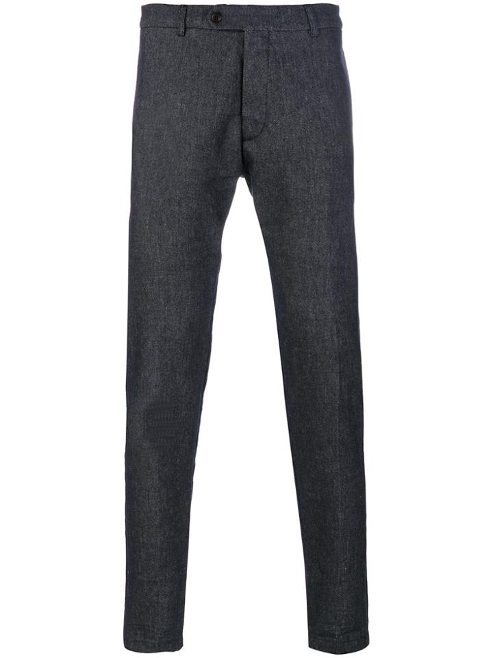 Al Duca D'aosta 1902 Fitted Tailored Trousers - Blue