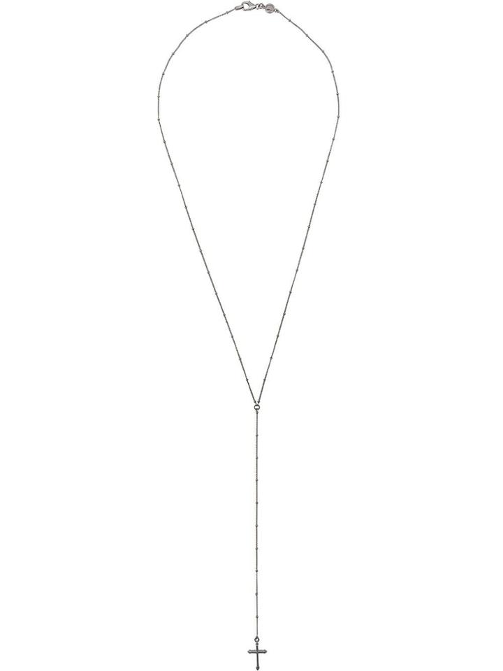 Northskull The Cross Rosary Necklace - Black