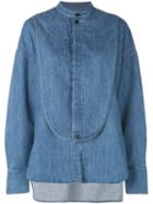 Tibi Denim Tuxedo Shirt - Blue