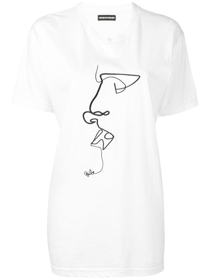 House Of Holland Embrace Print T-shirt - White