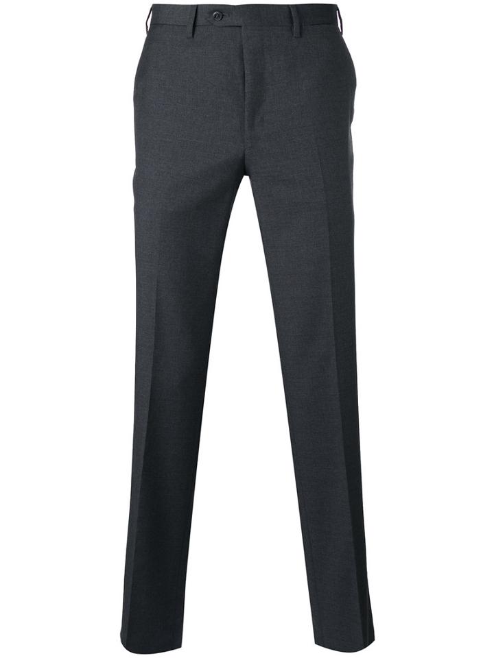 Brioni Silm Fit Trousers, Men's, Size: 58, Grey, Wool/cupro/cotton