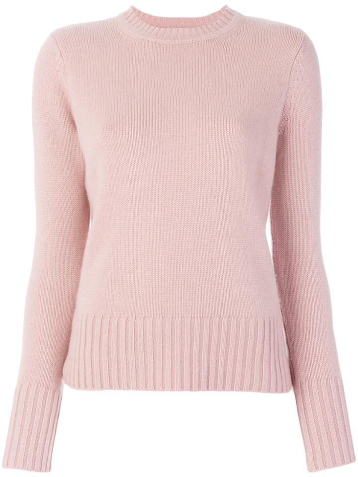 Max Mara Crew Neck Sweater - Pink & Purple