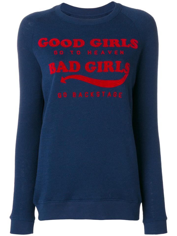 Zoe Karssen Bad Girls Print Sweatshirt - Blue