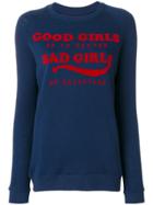 Zoe Karssen Bad Girls Print Sweatshirt - Blue