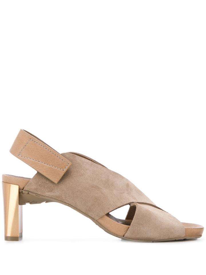 Pedro Garcia Cleva Cross Strap Sandals - Neutrals