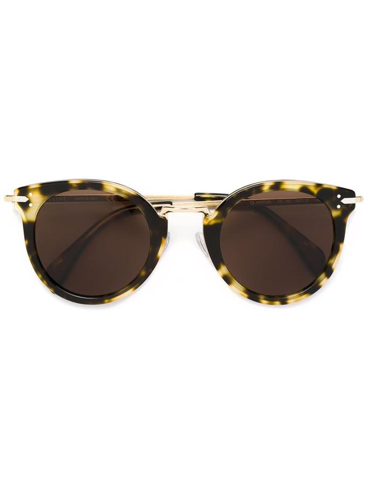 Céline Eyewear Round Frame Sunglasses, Women's, Green, Acetate