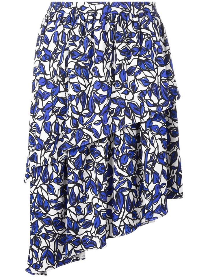 Osman Floral Print Draped Skirt