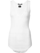 Ksubi Deep V-neck Tank, Women's, Size: Medium, White, Rayon/spandex/elastane