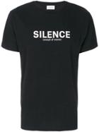 Wood Wood Perry Silence Slogan T-shirt - Black