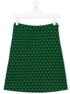 Señorita Lemoniez Geometric Printed Cocteau Skirt - Green