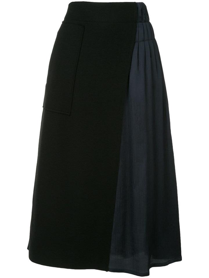 Nehera Sala Bi-material Skirt - Black