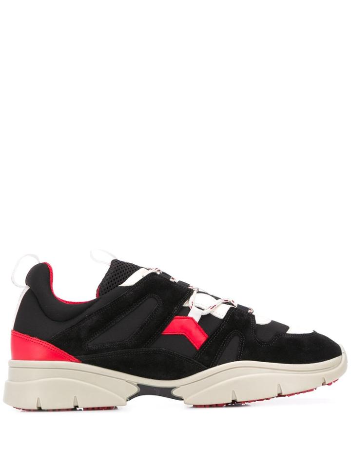 Isabel Marant Colour Block Low Rise Sneakers - Black