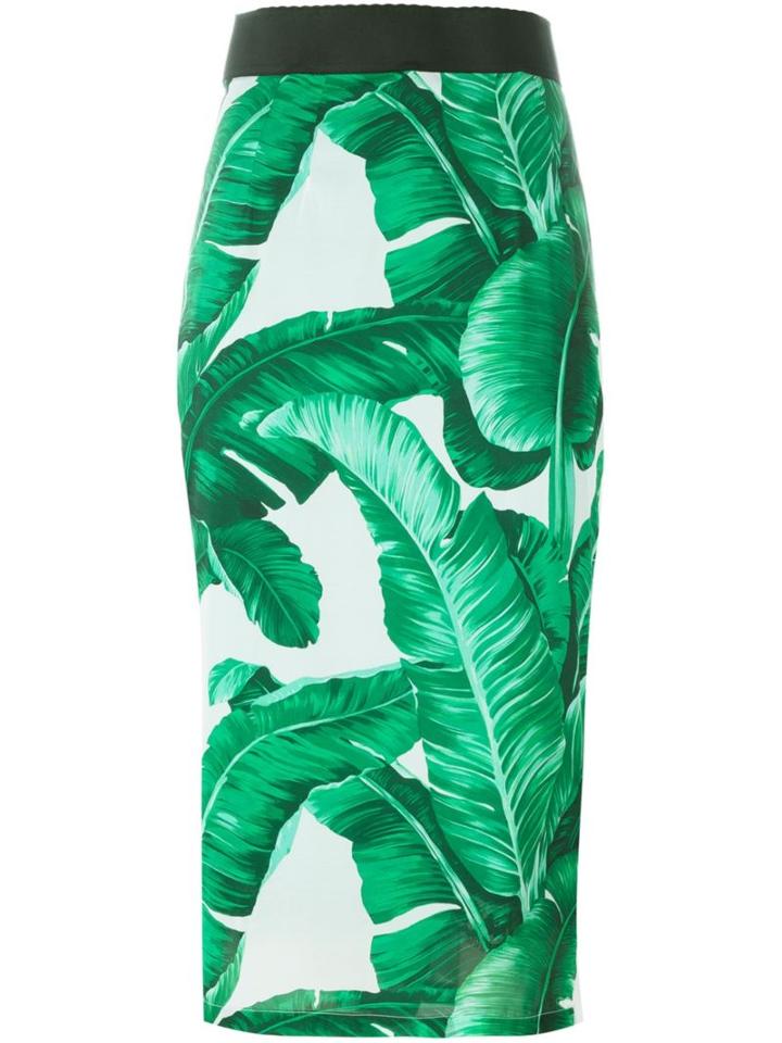 Dolce & Gabbana Banana Leaf Print Skirt