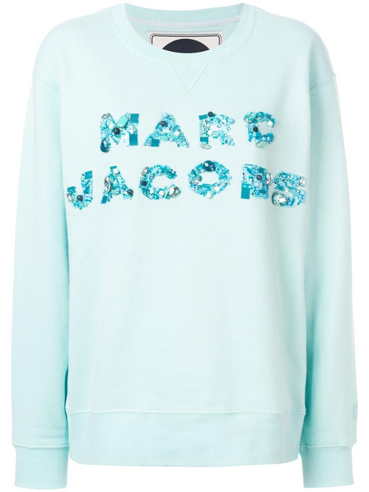 Marc Jacobs Embroidered Logo Sweatshirt - Blue
