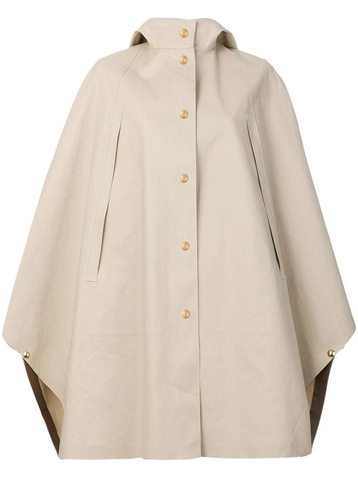 Mackintosh Hooded Rain Poncho - Neutrals