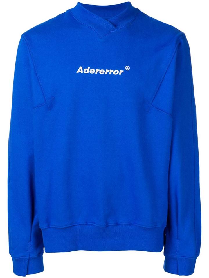Ader Error Shawl Collar Jumper - Blue