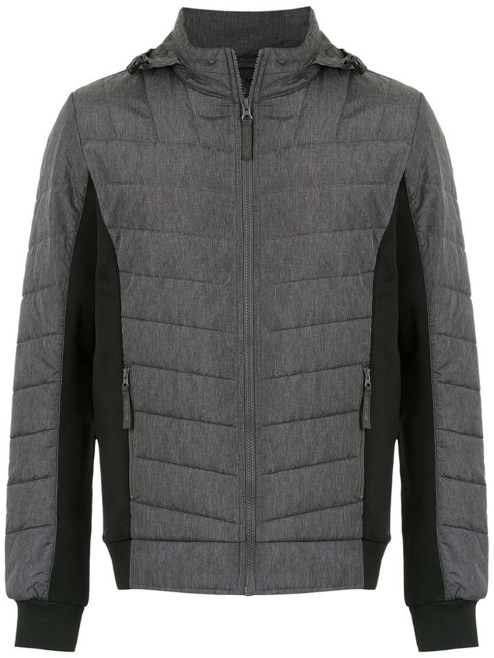 Track & Field Panelled Padded Jacket - Grey