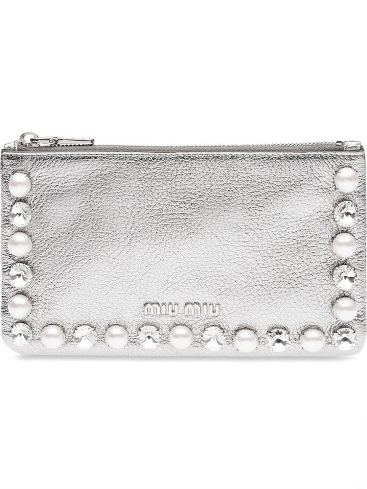 Miu Miu Madras Envelope Pouch - Metallic