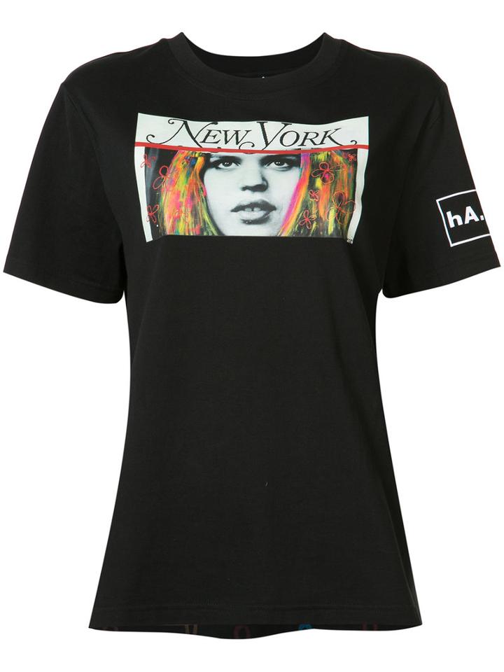 Haculla - Printed Short Sleeve T-shirt - Women - Cotton - S, Black, Cotton
