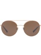 Valentino Eyewear Valentino Garavani Round Frame Sunglasses - Gold