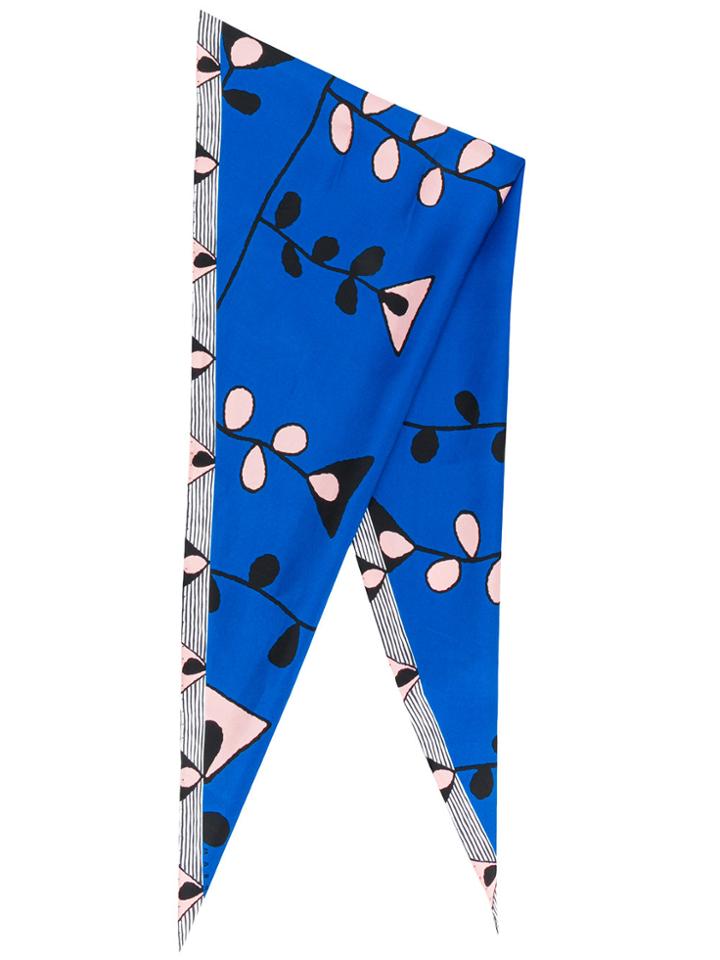 Marni Printed Neck Scarf - Blue