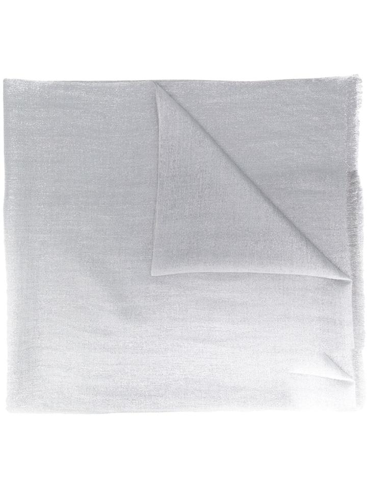 Brunello Cucinelli Fringe Scarf - Grey